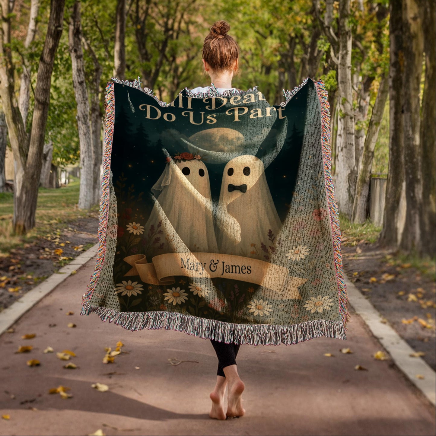 Till Death Do Us Part Personalized Ghost Couple Blanket