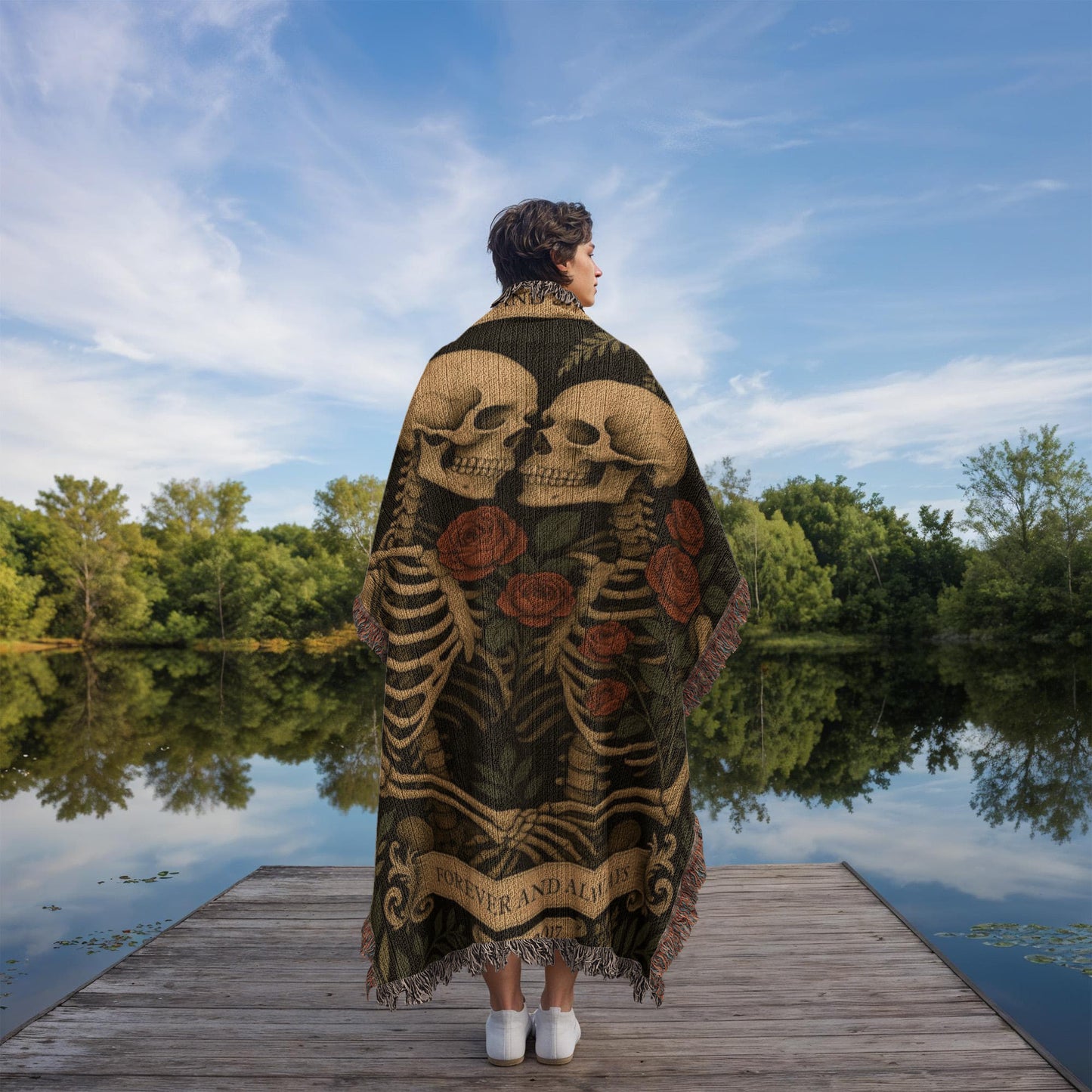 Skeleton Lovers Personalized Blanket – Forever & Always