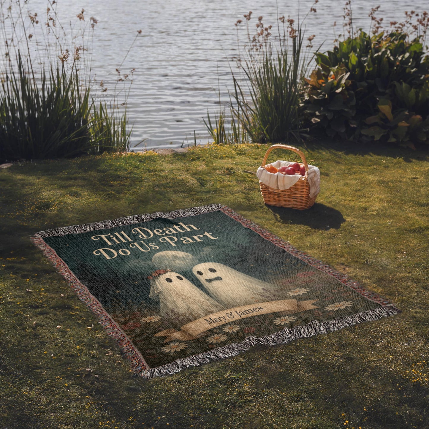 Till Death Do Us Part Personalized Ghost Couple Blanket