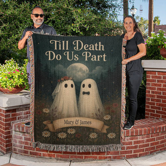 Till Death Do Us Part Personalized Ghost Couple Blanket