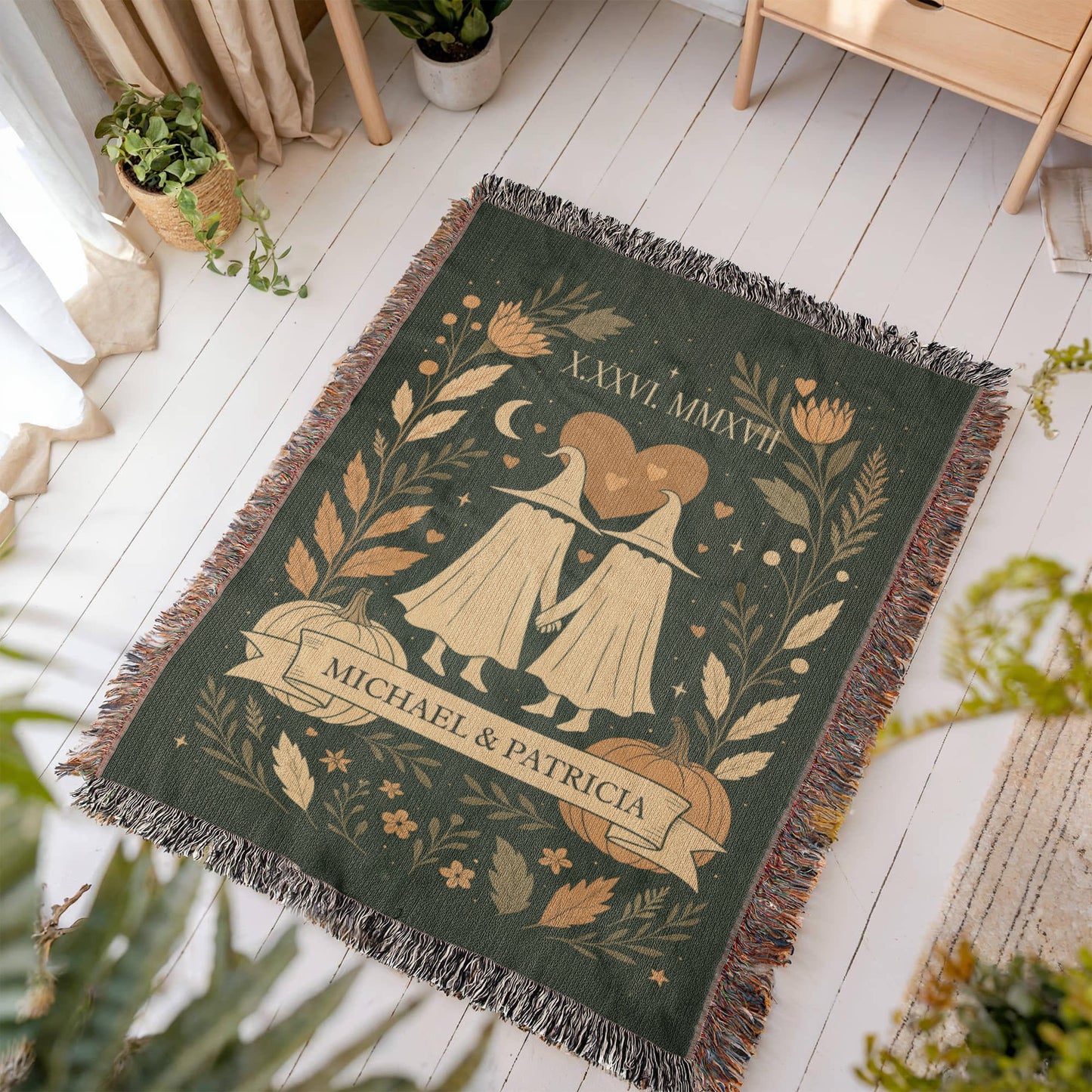 Personalized Ghost Couple Romantic Blanket