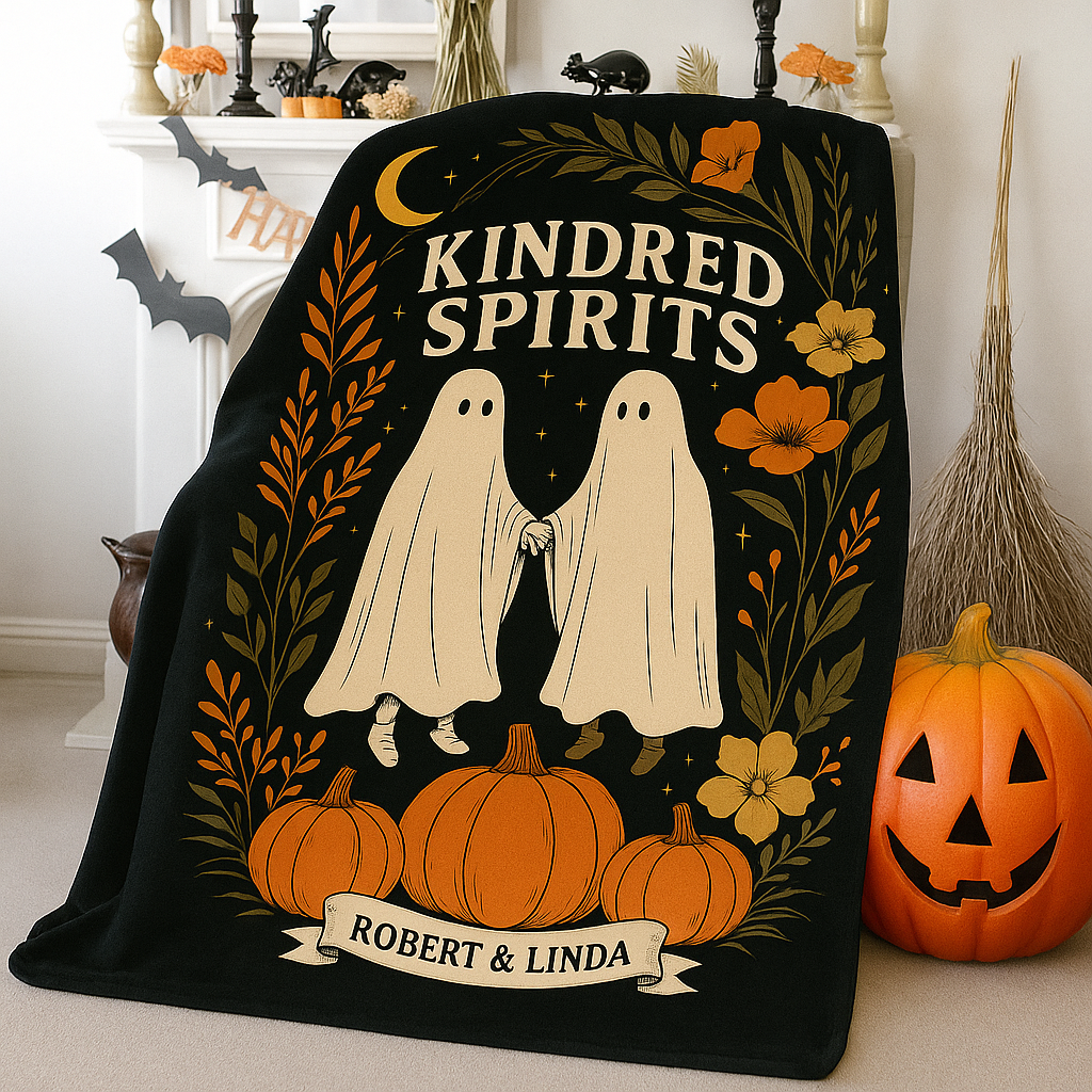 Kindred Spirits Personalized Couple’s Ghost Blanket