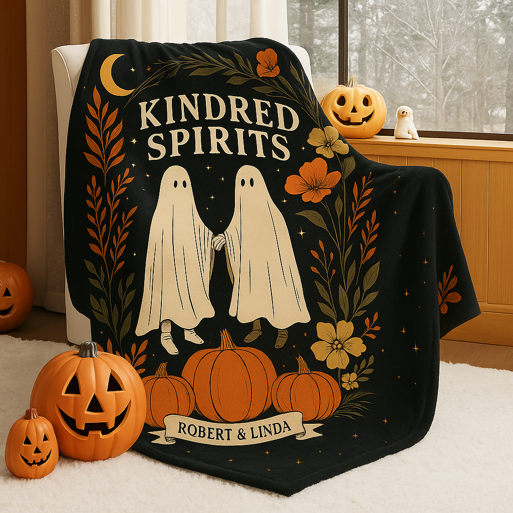 Kindred Spirits Personalized Couple’s Ghost Blanket