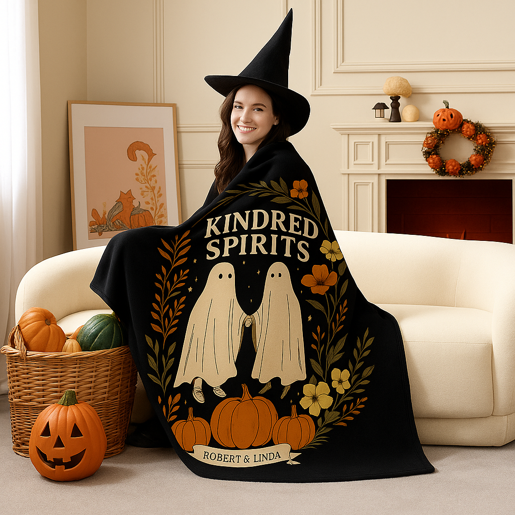 Kindred Spirits Personalized Couple’s Ghost Blanket