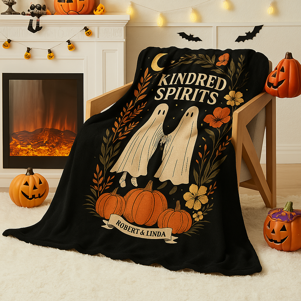 Kindred Spirits Personalized Couple’s Ghost Blanket