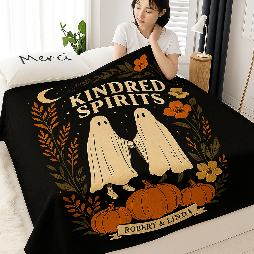Kindred Spirits Personalized Couple’s Ghost Blanket