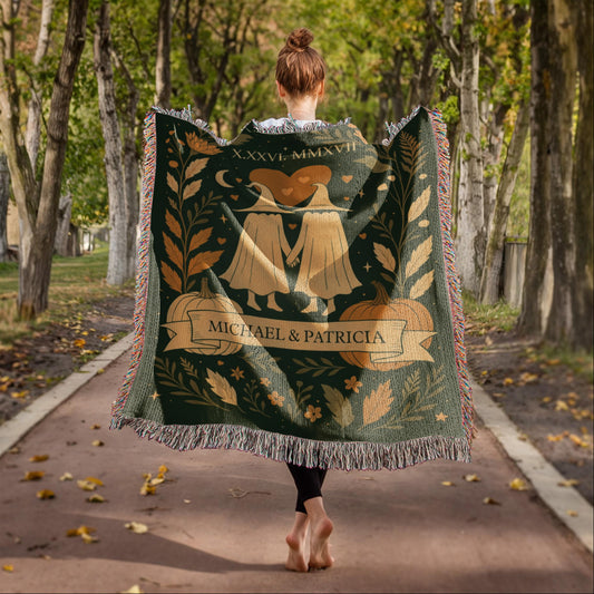 Personalized Ghost Couple Romantic Blanket
